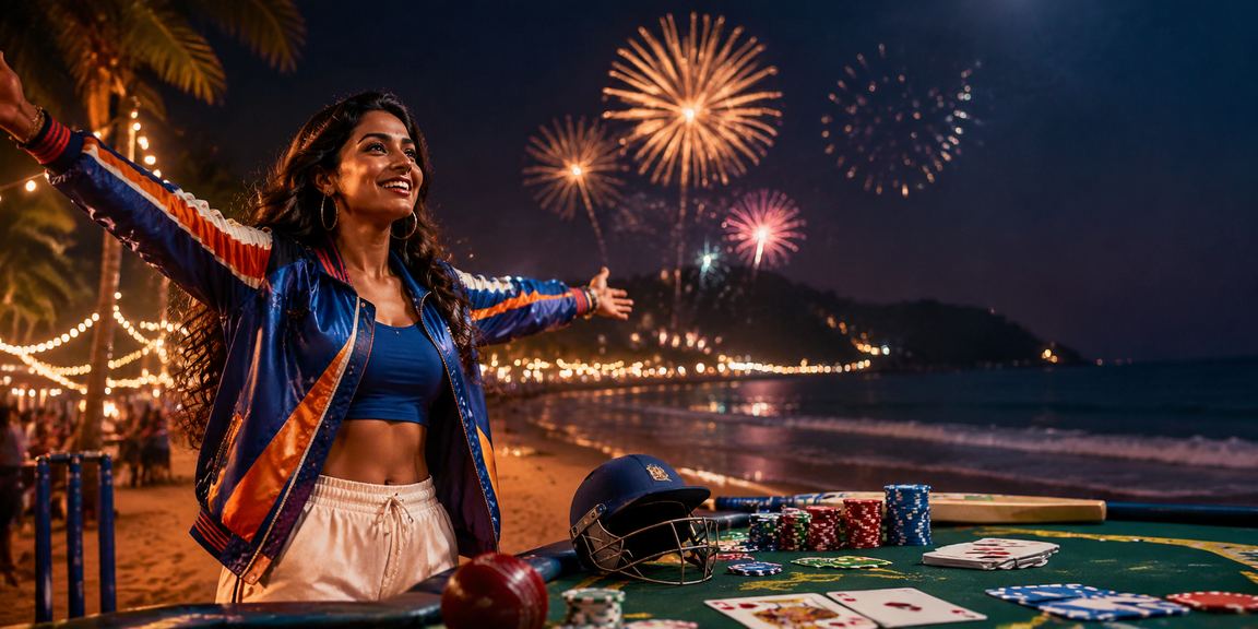VIP cricket bettor enjoying coastal city atmosphere during IPL season